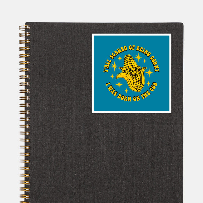 Being Corny-None-Glossy-Sticker-RoboMega