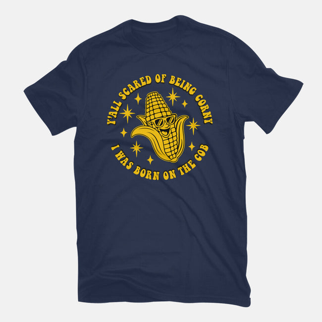 Being Corny-Womens-Fitted-Tee-RoboMega