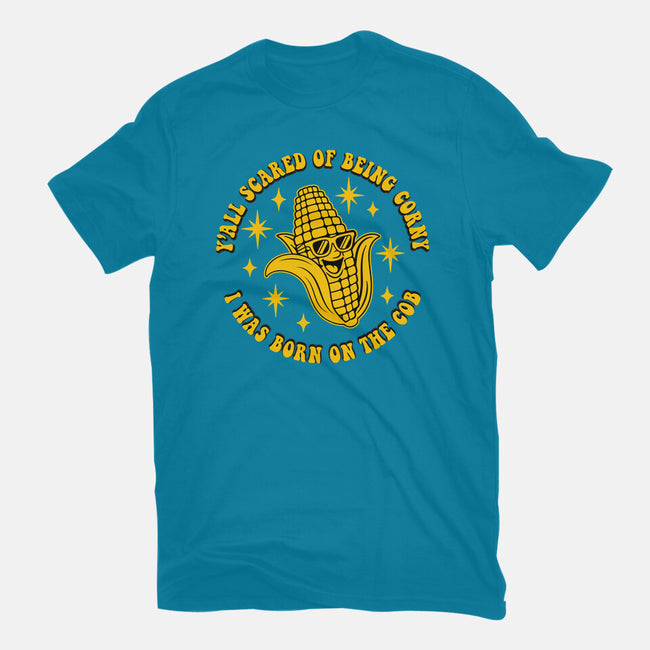 Being Corny-Womens-Fitted-Tee-RoboMega