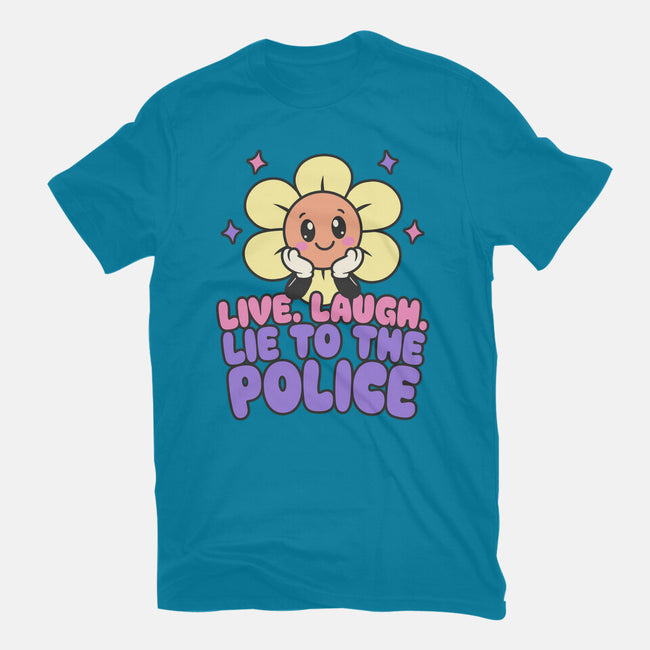 Live Laugh Lie-Unisex-Basic-Tee-RoboMega