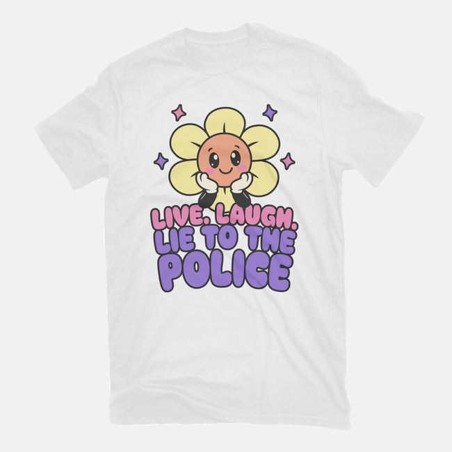 Live Laugh Lie-Womens-Fitted-Tee-RoboMega