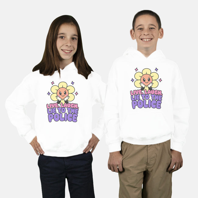 Live Laugh Lie-Youth-Pullover-Sweatshirt-RoboMega