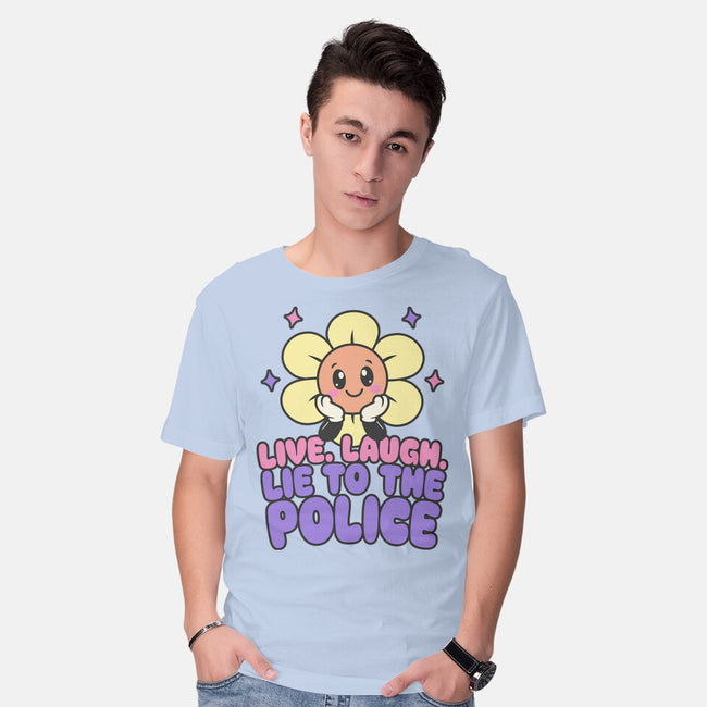 Live Laugh Lie-Mens-Basic-Tee-RoboMega
