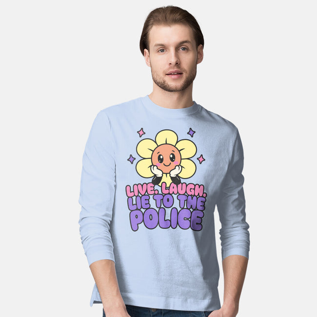 Live Laugh Lie-Mens-Long Sleeved-Tee-RoboMega