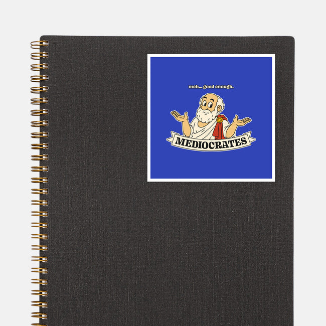 Meh Good Enough-None-Glossy-Sticker-RoboMega