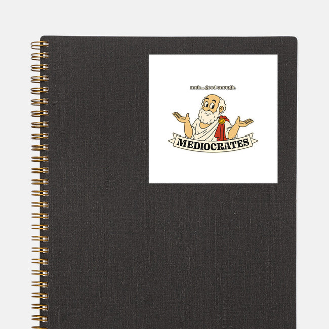 Meh Good Enough-None-Glossy-Sticker-RoboMega