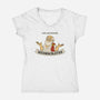 Meh Good Enough-Womens-V-Neck-Tee-RoboMega