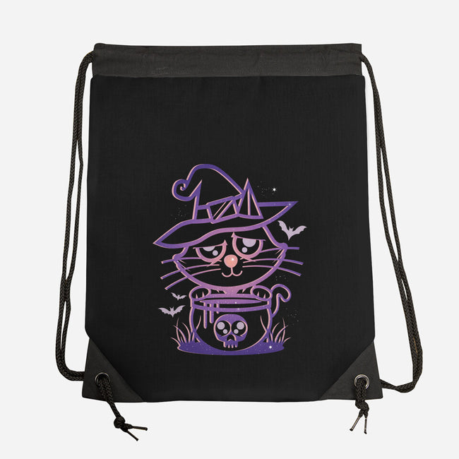 Starry Cat Witch-None-Drawstring-Bag-jrberger