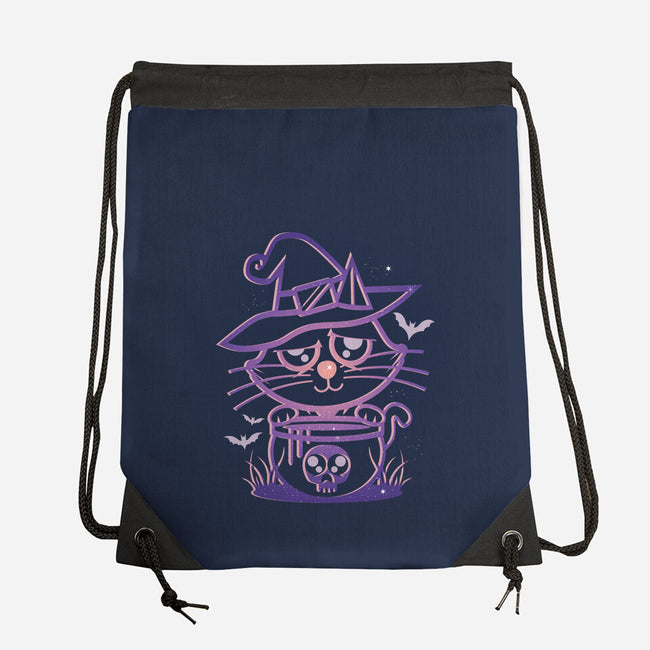 Starry Cat Witch-None-Drawstring-Bag-jrberger