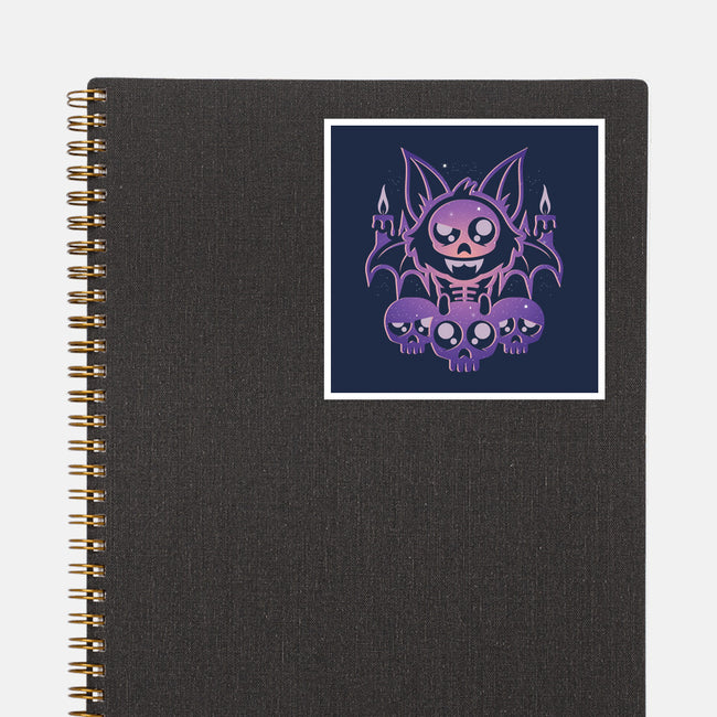Starry Bat Skull-None-Glossy-Sticker-jrberger