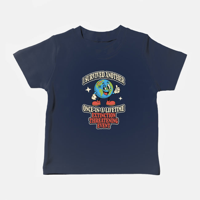 I Survived Another Extinction Event-Baby-Basic-Tee-RoboMega