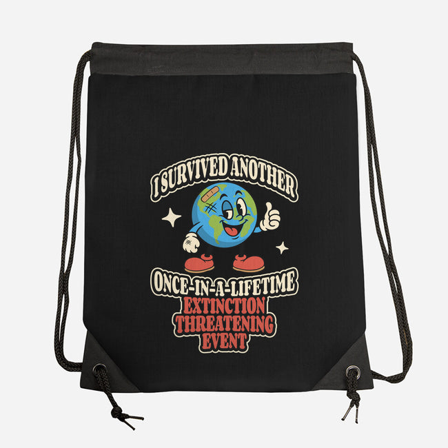 I Survived Another Extinction Event-None-Drawstring-Bag-RoboMega