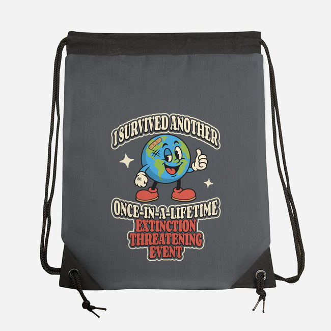 I Survived Another Extinction Event-None-Drawstring-Bag-RoboMega