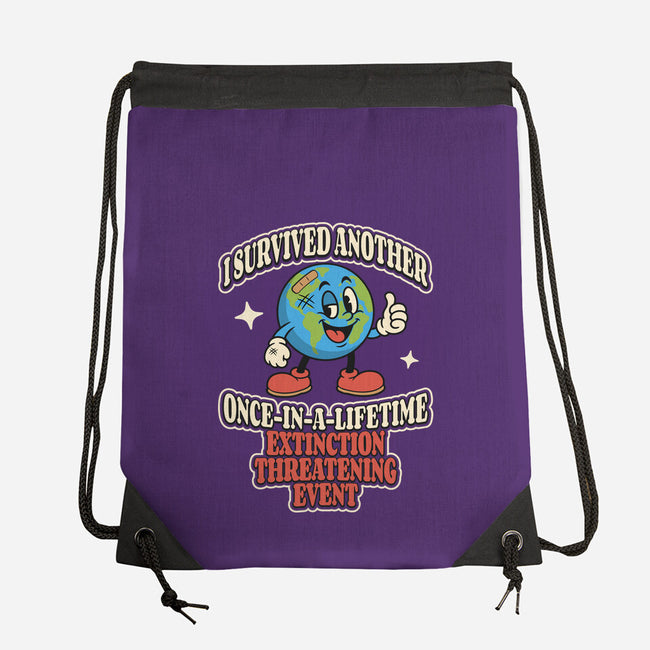 I Survived Another Extinction Event-None-Drawstring-Bag-RoboMega