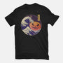The Great Spooky Wave-Womens-Fitted-Tee-GODZILLARGE