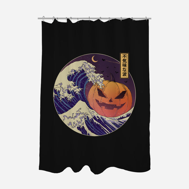 The Great Spooky Wave-None-Polyester-Shower Curtain-GODZILLARGE