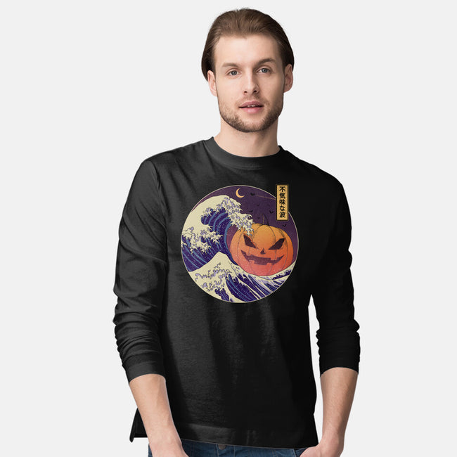 The Great Spooky Wave-Mens-Long Sleeved-Tee-GODZILLARGE