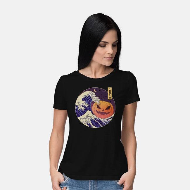 The Great Spooky Wave-Womens-Basic-Tee-GODZILLARGE