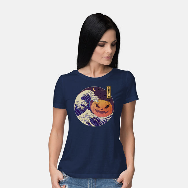 The Great Spooky Wave-Womens-Basic-Tee-GODZILLARGE