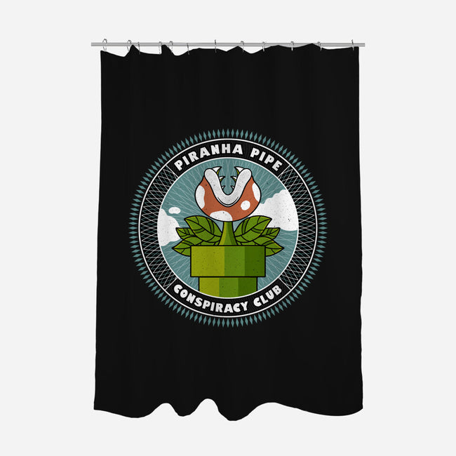 Piranha Pipe Conspiracy Club-None-Polyester-Shower Curtain-GODZILLARGE