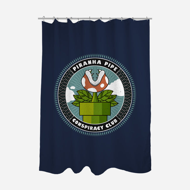 Piranha Pipe Conspiracy Club-None-Polyester-Shower Curtain-GODZILLARGE