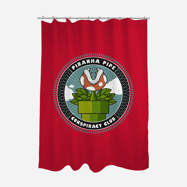 Piranha Pipe Conspiracy Club-None-Polyester-Shower Curtain-GODZILLARGE