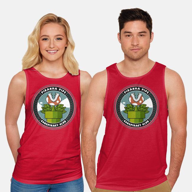 Piranha Pipe Conspiracy Club-Unisex-Basic-Tank-GODZILLARGE