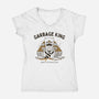 Garbage King-Womens-V-Neck-Tee-GODZILLARGE
