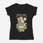 Read Us A Story-Womens-V-Neck-Tee-GODZILLARGE