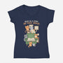 Read Us A Story-Womens-V-Neck-Tee-GODZILLARGE
