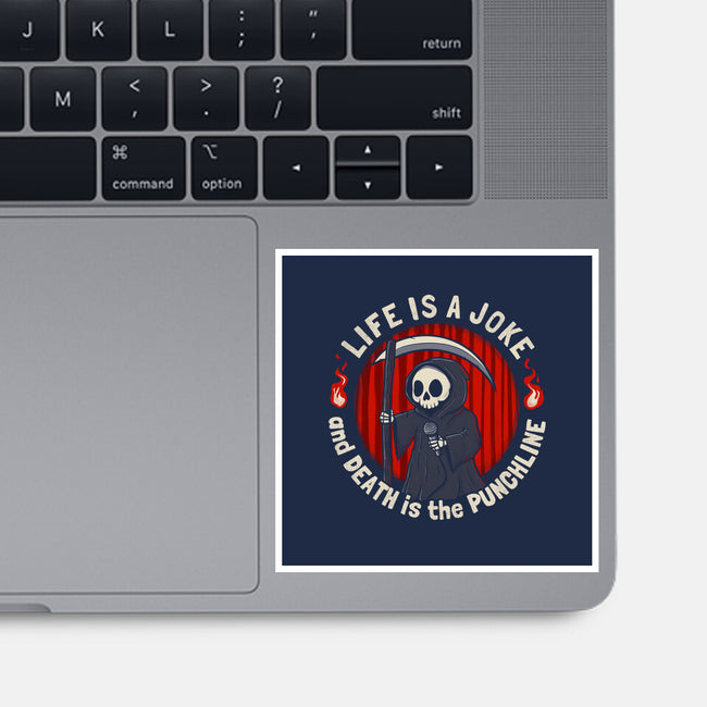 Grim Reaper Stand Up Comedy-None-Glossy-Sticker-Danhood