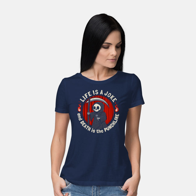 Grim Reaper Stand Up Comedy-Womens-Basic-Tee-Danhood