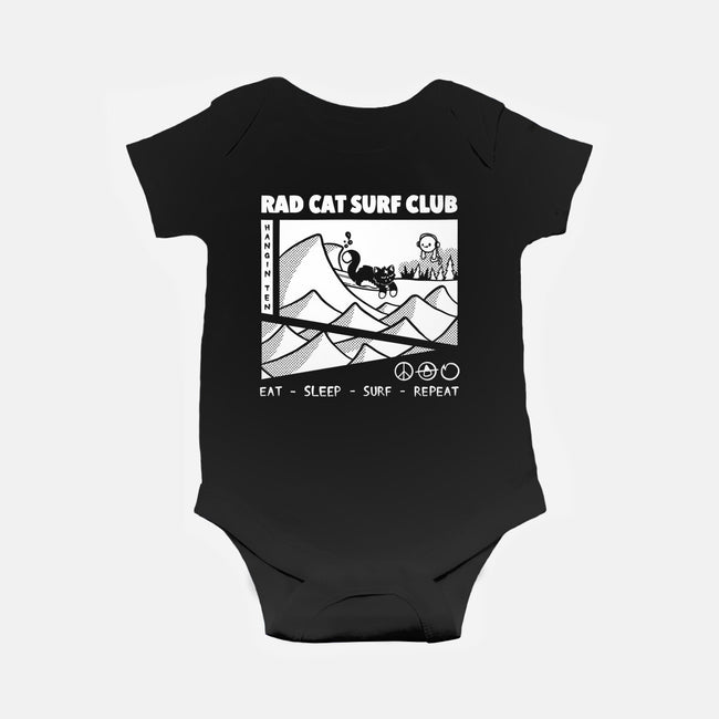 Rad Cat Surf Club-Baby-Basic-Onesie-Foksy Art