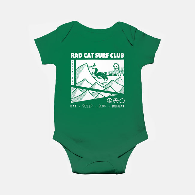 Rad Cat Surf Club-Baby-Basic-Onesie-Foksy Art