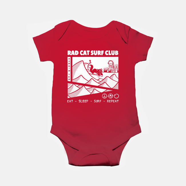Rad Cat Surf Club-Baby-Basic-Onesie-Foksy Art