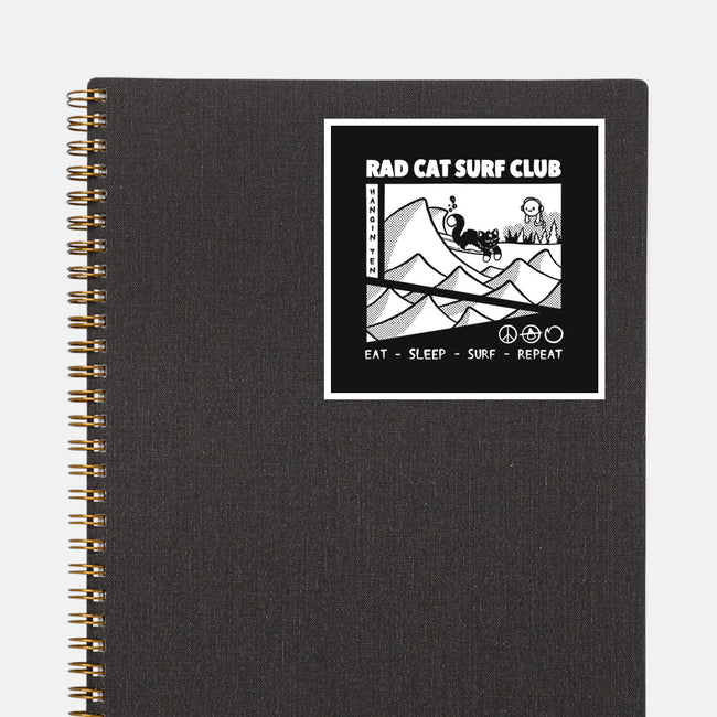 Rad Cat Surf Club-None-Glossy-Sticker-Foksy Art