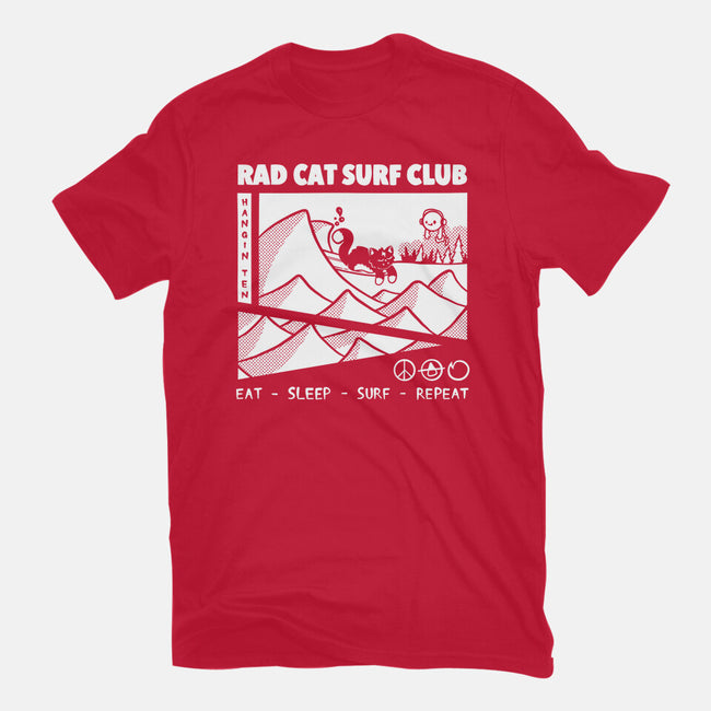 Rad Cat Surf Club-Youth-Basic-Tee-Foksy Art