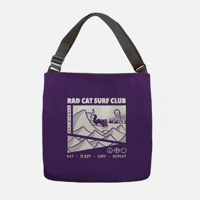 Rad Cat Surf Club-None-Adjustable Tote-Bag-Foksy Art