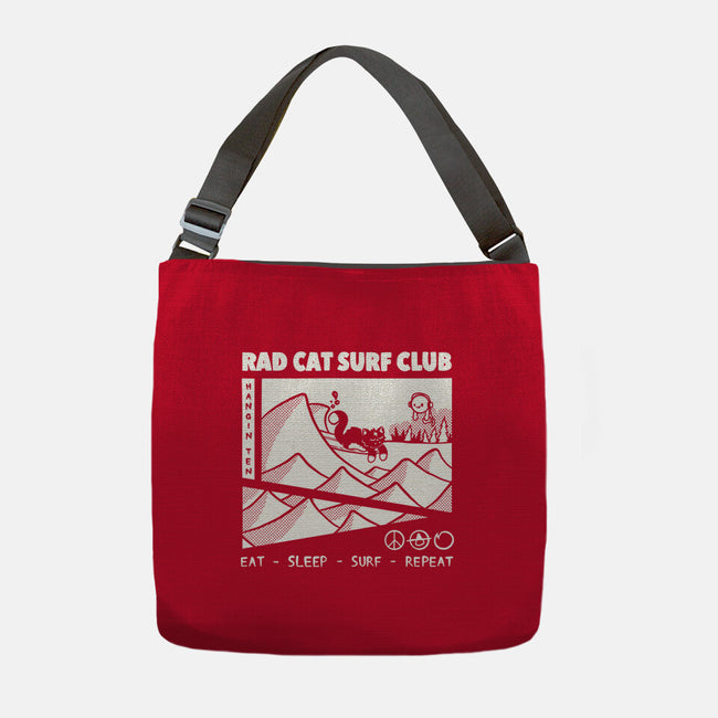Rad Cat Surf Club-None-Adjustable Tote-Bag-Foksy Art