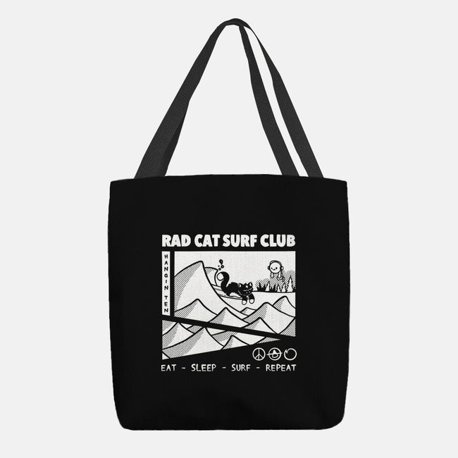Rad Cat Surf Club-None-Basic Tote-Bag-Foksy Art