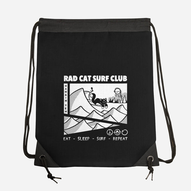 Rad Cat Surf Club-None-Drawstring-Bag-Foksy Art