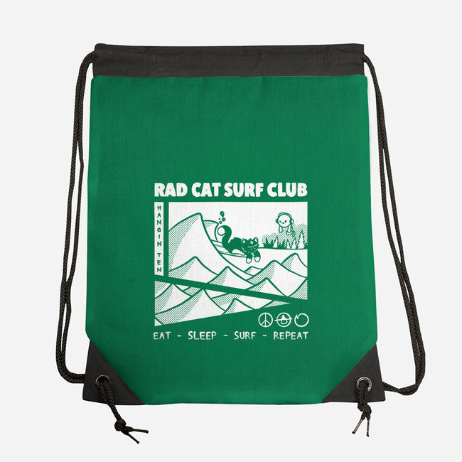 Rad Cat Surf Club-None-Drawstring-Bag-Foksy Art