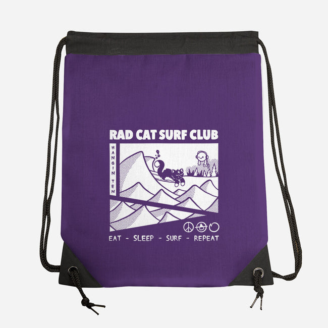 Rad Cat Surf Club-None-Drawstring-Bag-Foksy Art