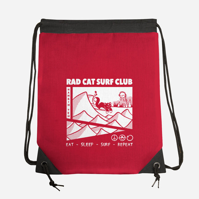 Rad Cat Surf Club-None-Drawstring-Bag-Foksy Art