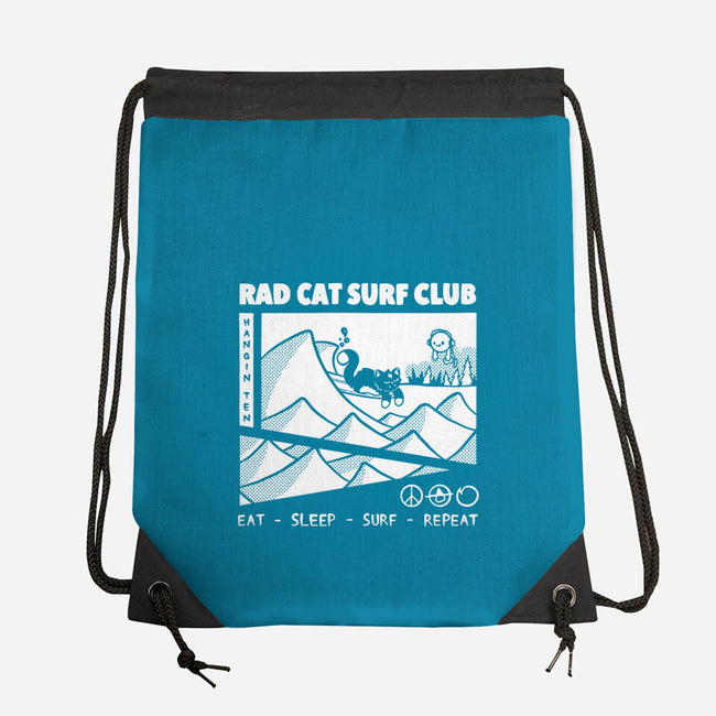 Rad Cat Surf Club-None-Drawstring-Bag-Foksy Art