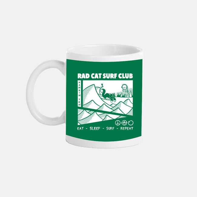 Rad Cat Surf Club-None-Mug-Drinkware-Foksy Art
