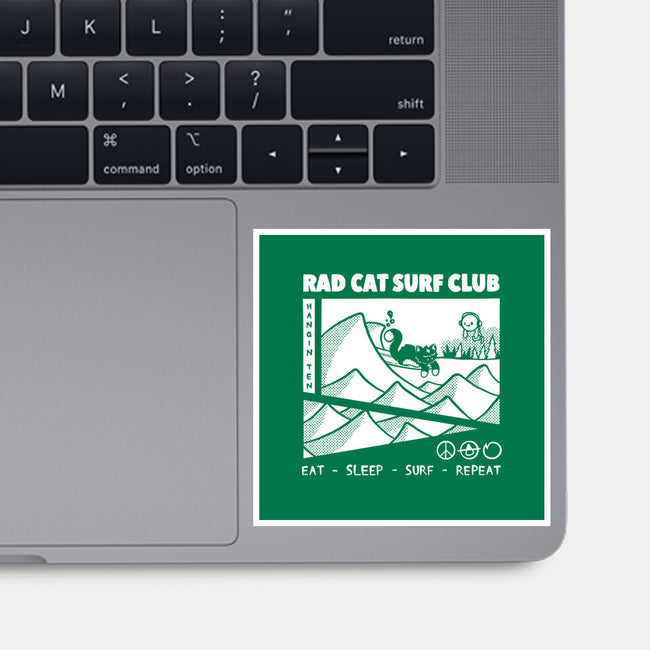 Rad Cat Surf Club-None-Glossy-Sticker-Foksy Art