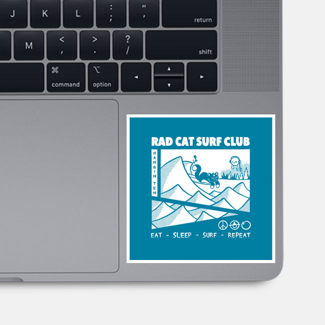Rad Cat Surf Club-None-Glossy-Sticker-Foksy Art