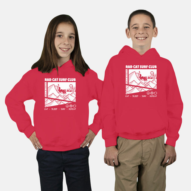 Rad Cat Surf Club-Youth-Pullover-Sweatshirt-Foksy Art