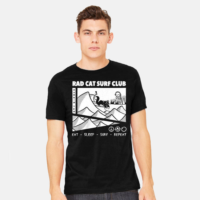 Rad Cat Surf Club-Mens-Heavyweight-Tee-Foksy Art